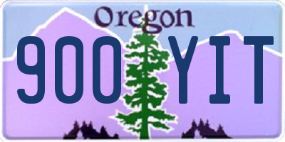 OR license plate 900YIT