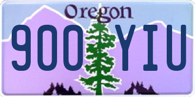 OR license plate 900YIU