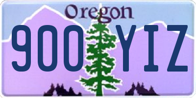 OR license plate 900YIZ