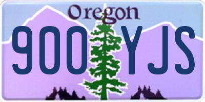OR license plate 900YJS