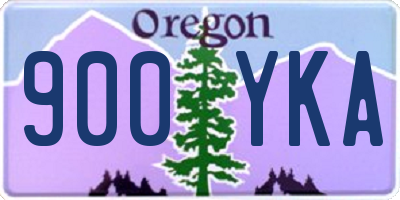 OR license plate 900YKA
