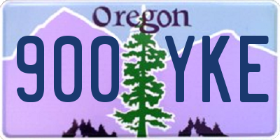 OR license plate 900YKE