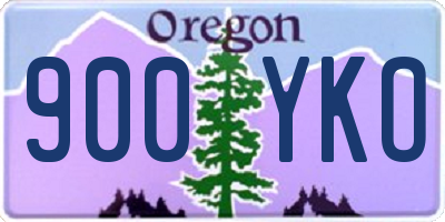 OR license plate 900YKO
