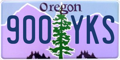 OR license plate 900YKS