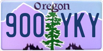 OR license plate 900YKY