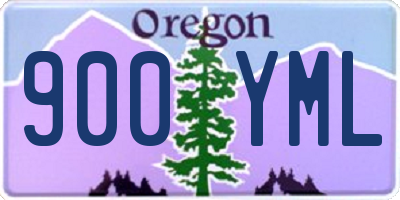 OR license plate 900YML