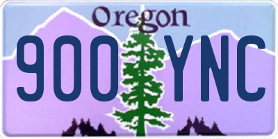 OR license plate 900YNC