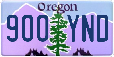 OR license plate 900YND