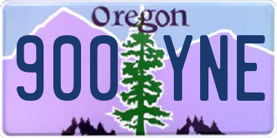 OR license plate 900YNE