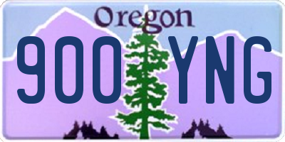 OR license plate 900YNG