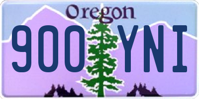 OR license plate 900YNI