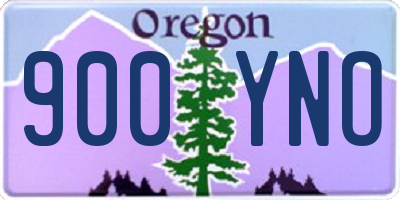 OR license plate 900YNO