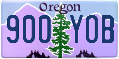 OR license plate 900YOB