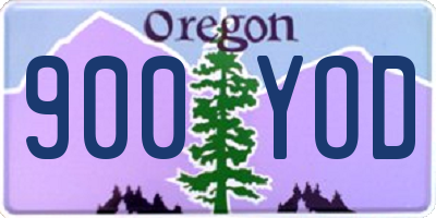OR license plate 900YOD