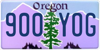OR license plate 900YOG