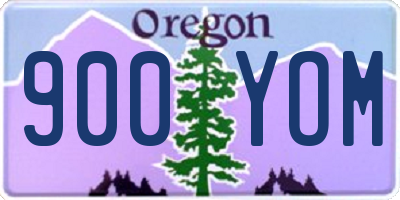 OR license plate 900YOM