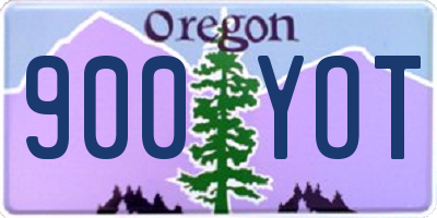 OR license plate 900YOT