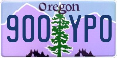OR license plate 900YPO