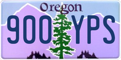 OR license plate 900YPS