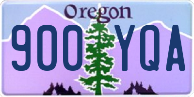 OR license plate 900YQA
