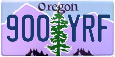 OR license plate 900YRF