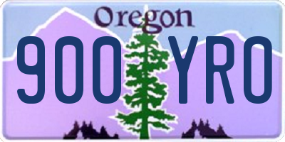OR license plate 900YRO