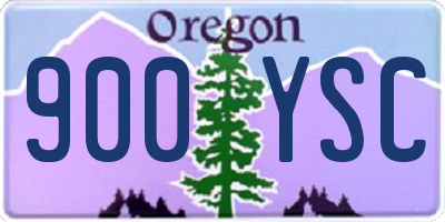 OR license plate 900YSC