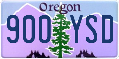 OR license plate 900YSD