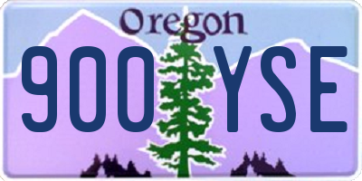 OR license plate 900YSE
