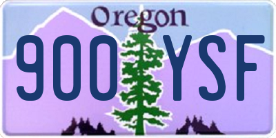 OR license plate 900YSF