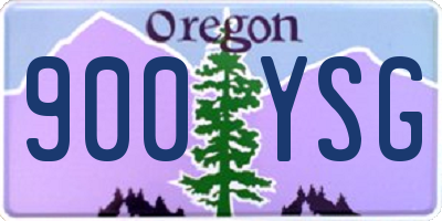 OR license plate 900YSG
