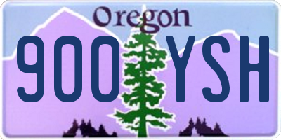 OR license plate 900YSH