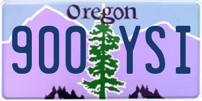OR license plate 900YSI