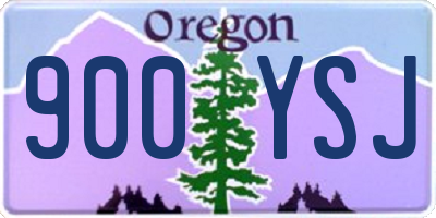 OR license plate 900YSJ