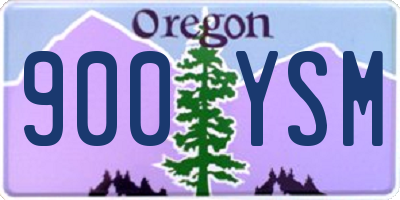 OR license plate 900YSM