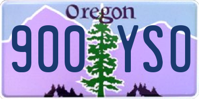 OR license plate 900YSO