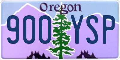 OR license plate 900YSP