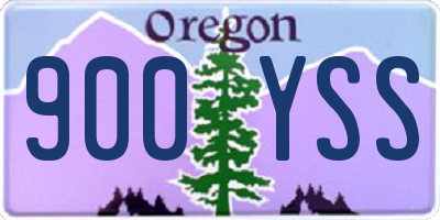 OR license plate 900YSS