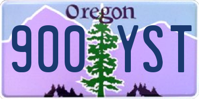 OR license plate 900YST