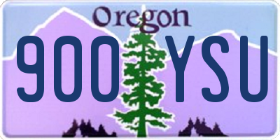 OR license plate 900YSU