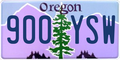 OR license plate 900YSW