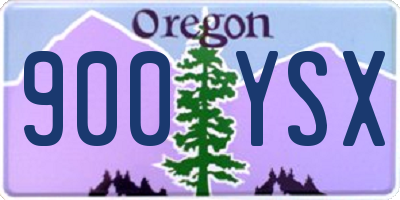 OR license plate 900YSX
