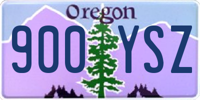 OR license plate 900YSZ