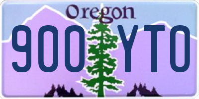 OR license plate 900YTO