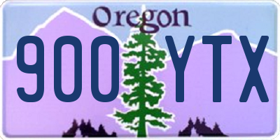 OR license plate 900YTX