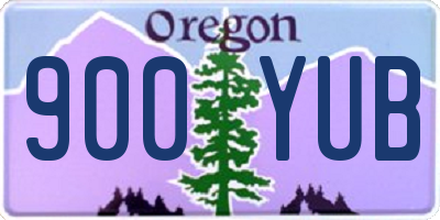 OR license plate 900YUB