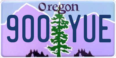 OR license plate 900YUE