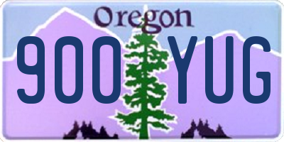 OR license plate 900YUG