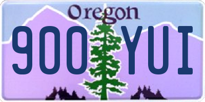OR license plate 900YUI