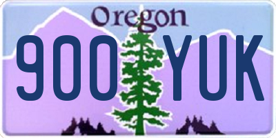 OR license plate 900YUK